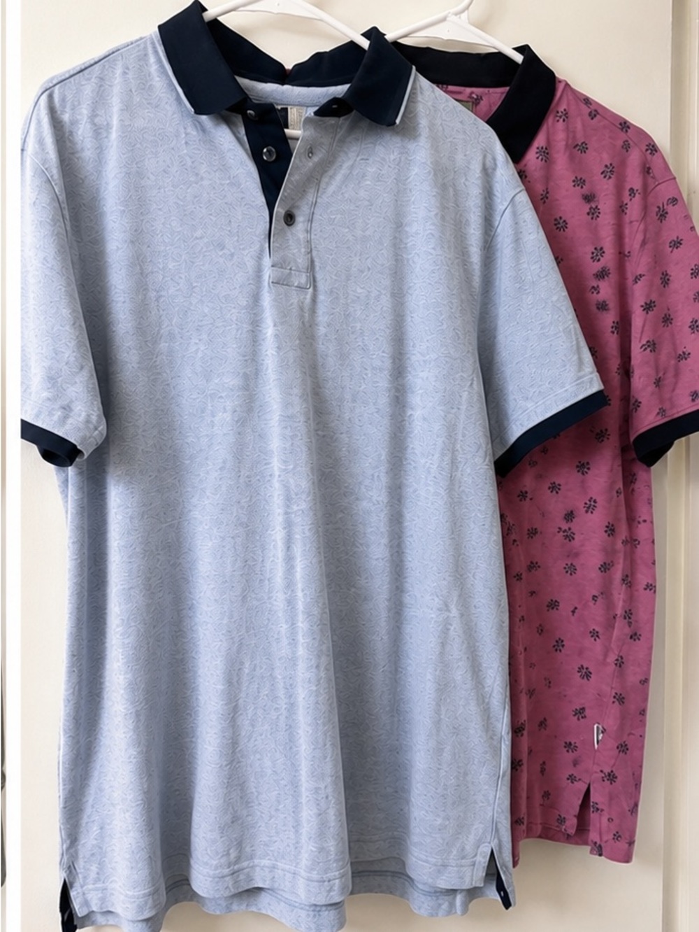 Men's Polo Shirt - Light Blue and Pink Options